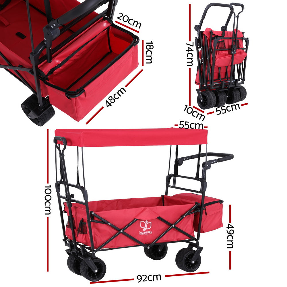 Gardeon Garden Cart  Removable Canopy