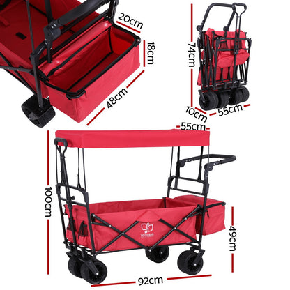 Gardeon Garden Cart  Removable Canopy