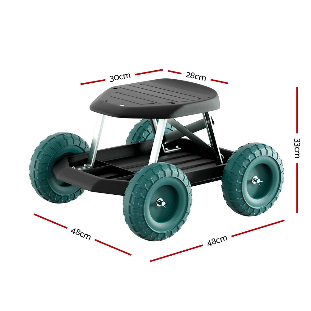 Gardeon Garden Cart Rolling Stool