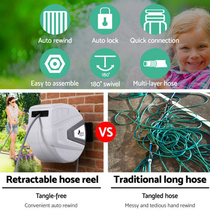 Water Hose Reel Retractable 30m