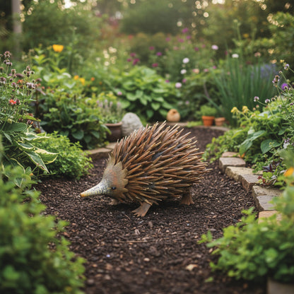 Model of a porcupine with quills on a white background