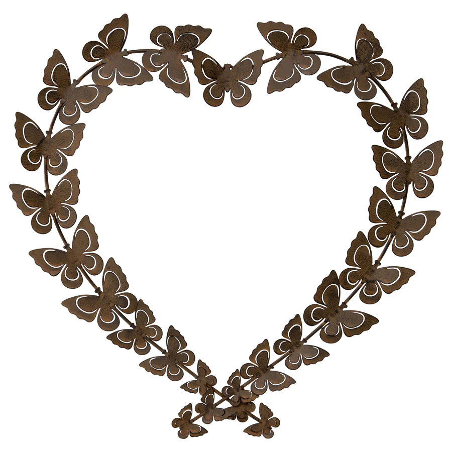 Flutter of Butterflies on Heart Wall Art