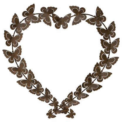Flutter of Butterflies on Heart Wall Art