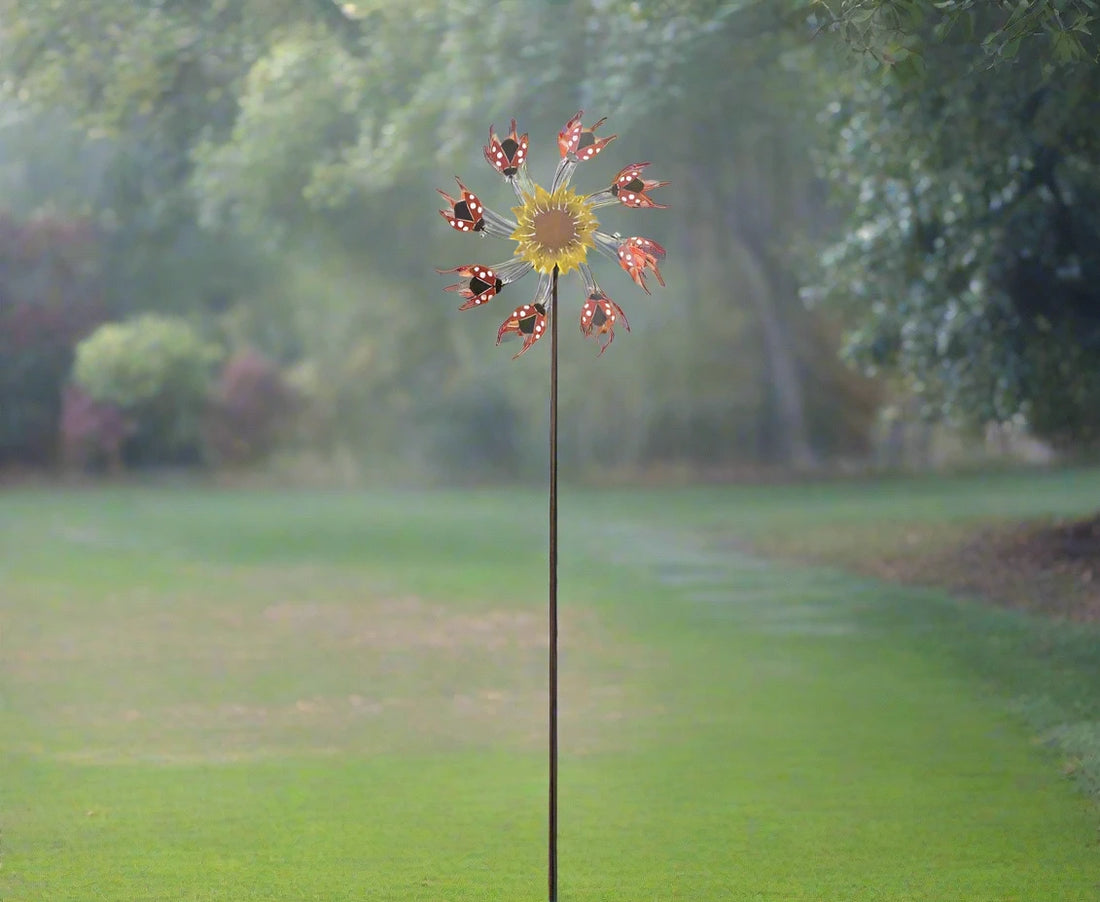 Ladybirds Wind-Spinner on Stake 32.5x9x148.5cm