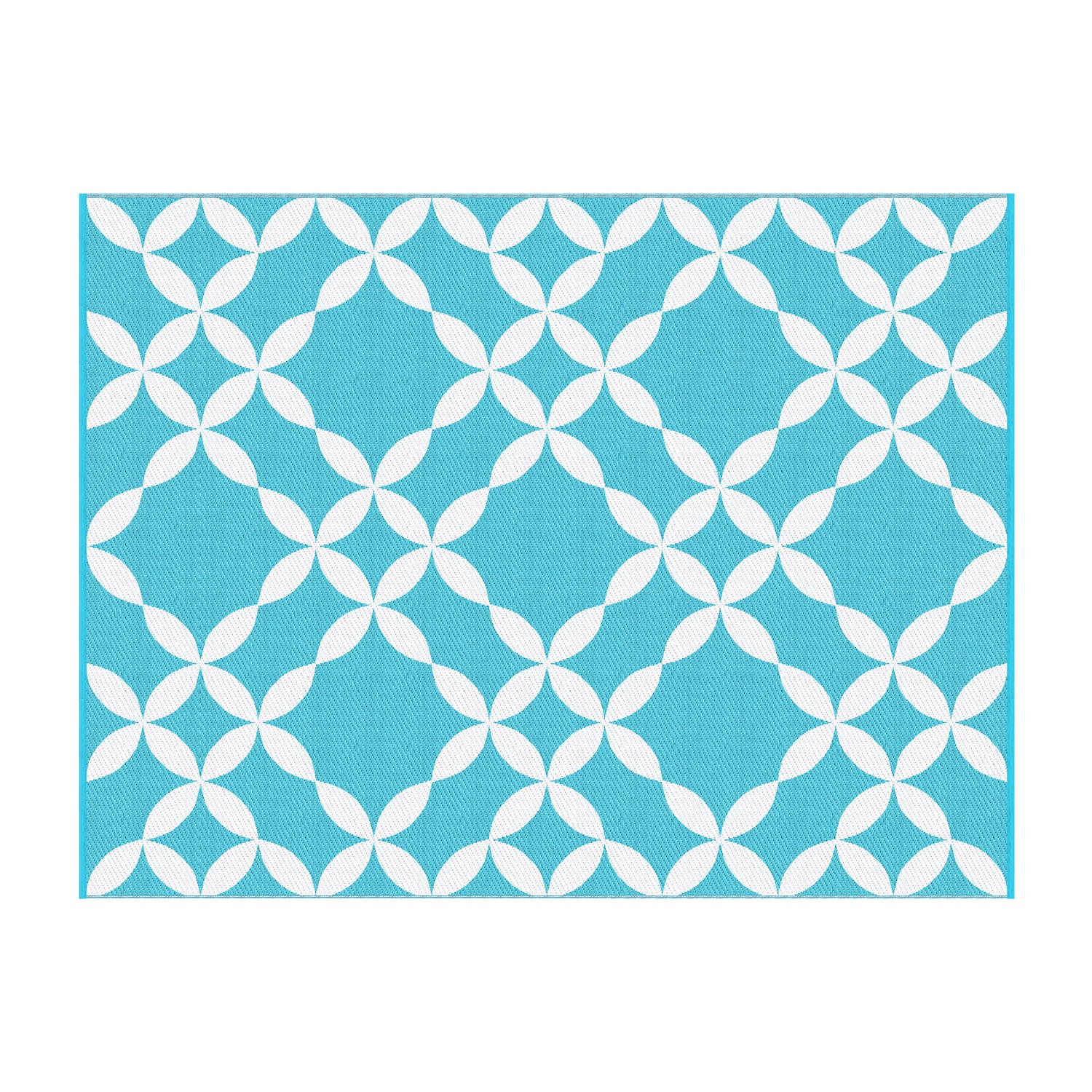Gardeon Reversible Outdoor Rug 274x366cm — Light Blue