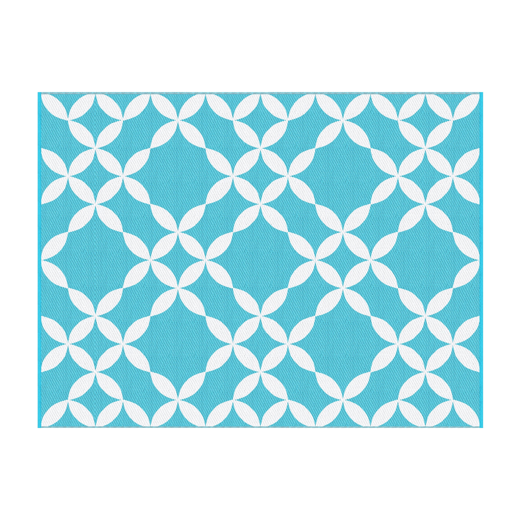 Gardeon Reversible Outdoor Rug 274x366cm — Light Blue