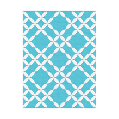 Gardeon Reversible Outdoor Rug 274x366cm — Light Blue