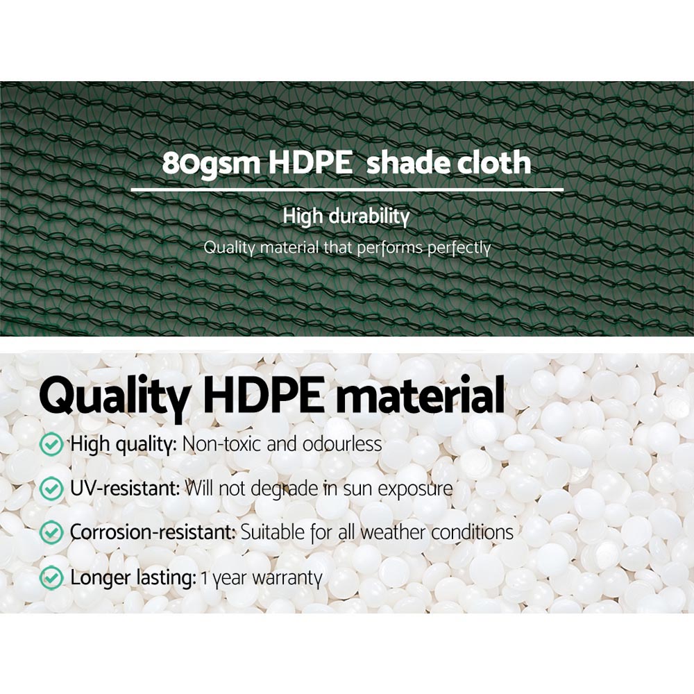 30% Shade Cloth Heavy Duty 1.83m x 10m Green