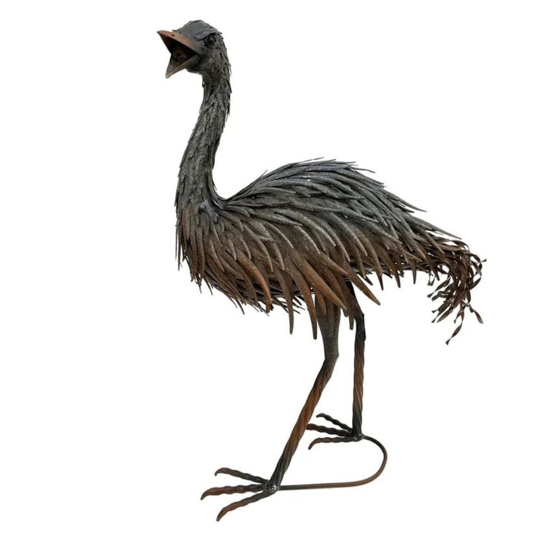 Rust-Grey Emu w/Open Beak