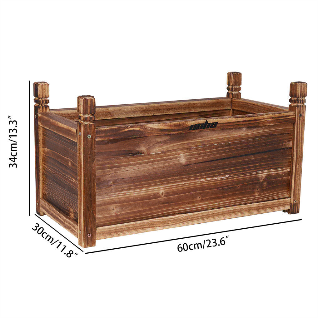 Wooden Raised Garden Bed 60cm x 30cm x 33cm