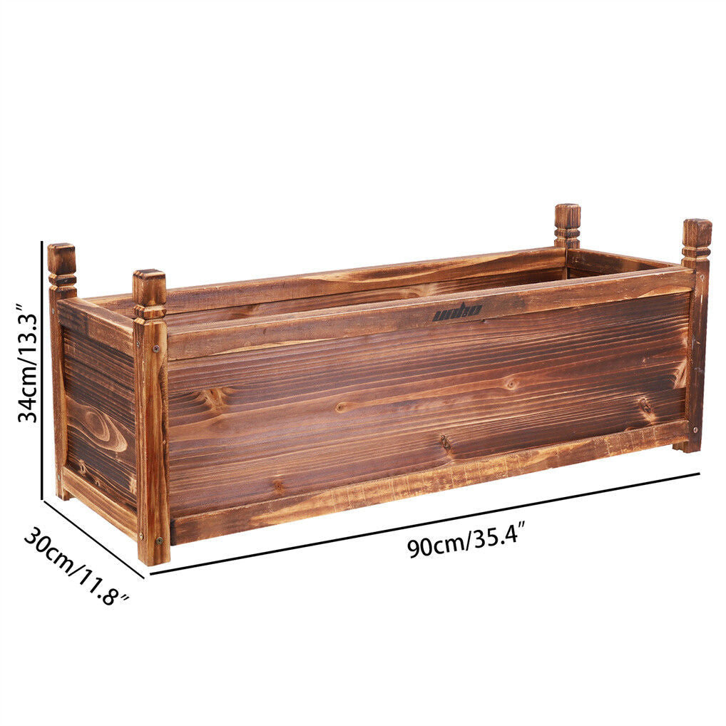 Wooden Raised Garden Bed 90cm x 30cm x 33cm