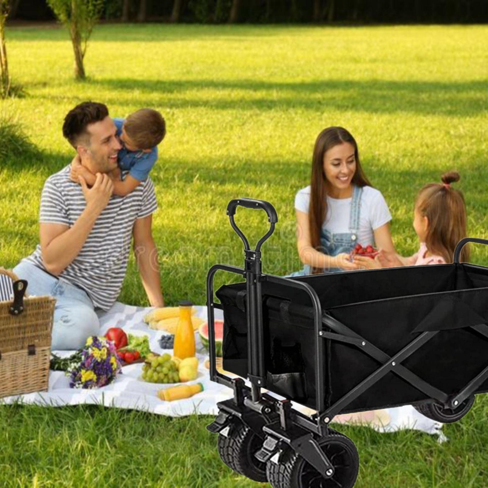 Heavy Duty Collapsible Wagon  150kg - Black