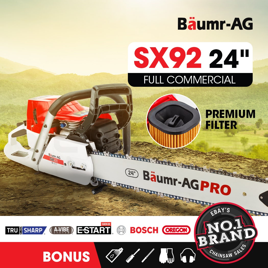 Baumr AG |  Chainsaw Petrol Commercial  24” - 72cc