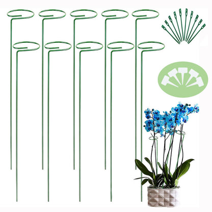 Noveden | Plant Flower Stake Set  - 10pcs Green