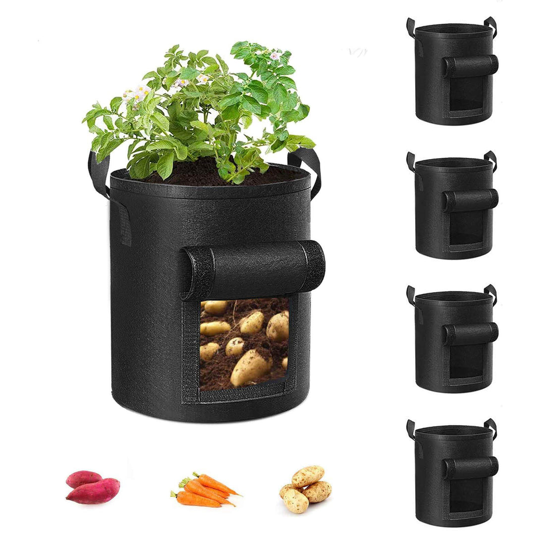 Grow Bags 26.5L - 5 pack - Black
