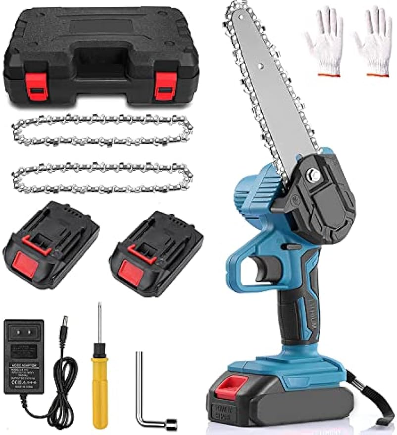 Mini Electric Chainsaw with 2 Batteries
