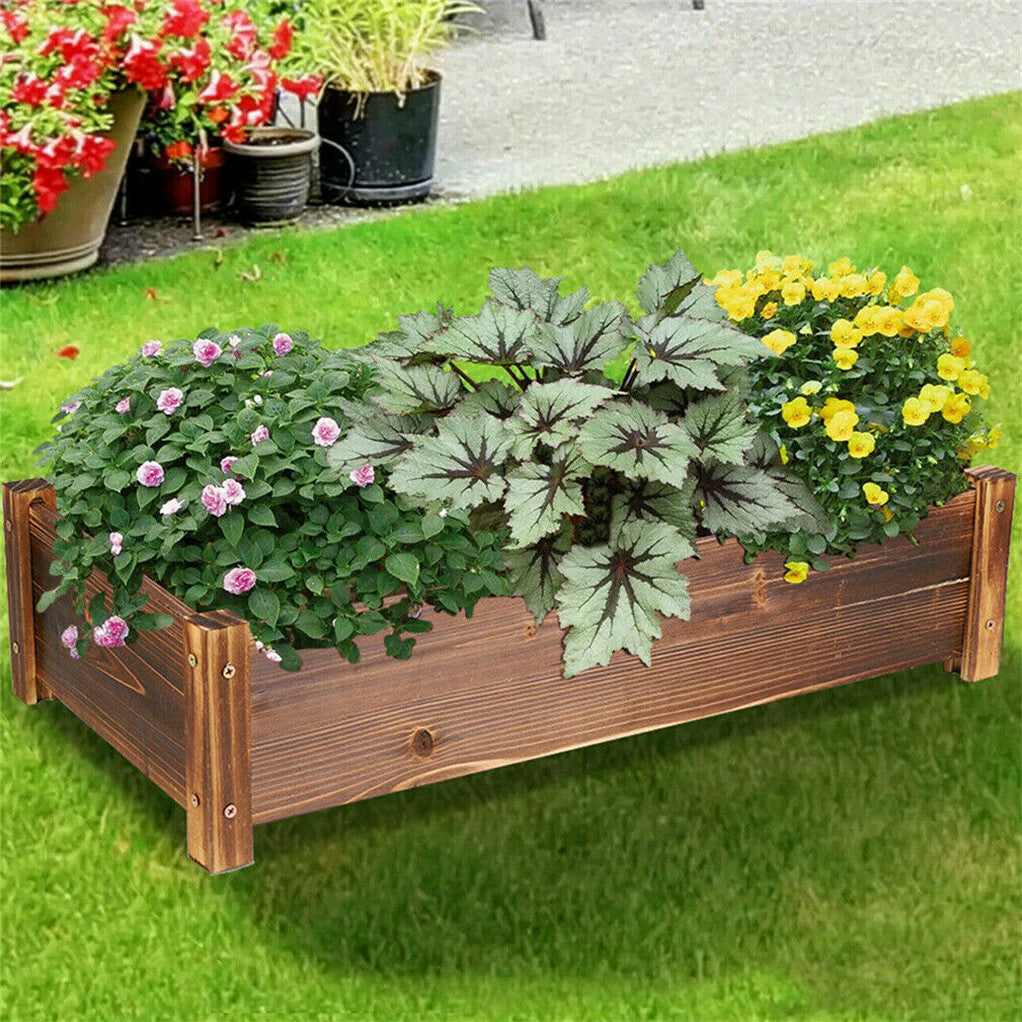 Wooden Raised Garden Bed 65cm x 33cm x 16cm