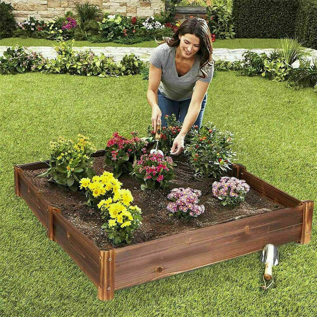 Wooden Raised Garden Bed 65cm x 33cm x 16cm