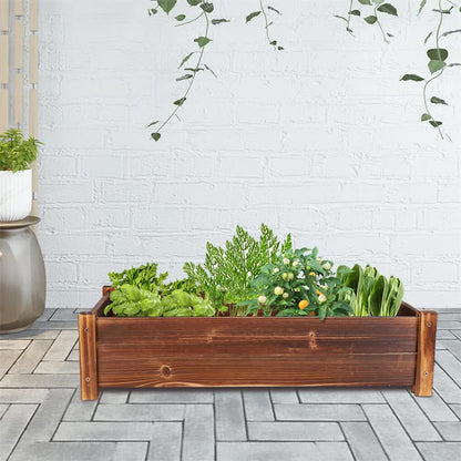 Wooden Raised Garden Bed 65cm x 33cm x 16cm