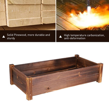 Wooden Raised Garden Bed 65cm x 33cm x 16cm