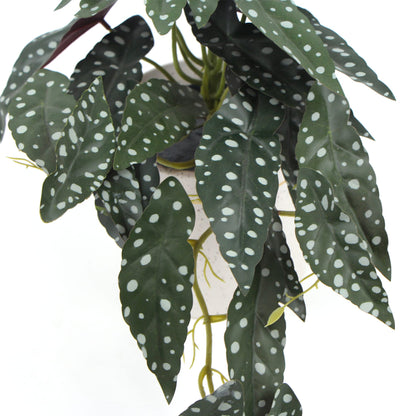 Artificial Bergonia Plant In Decorative Bowl 30cm