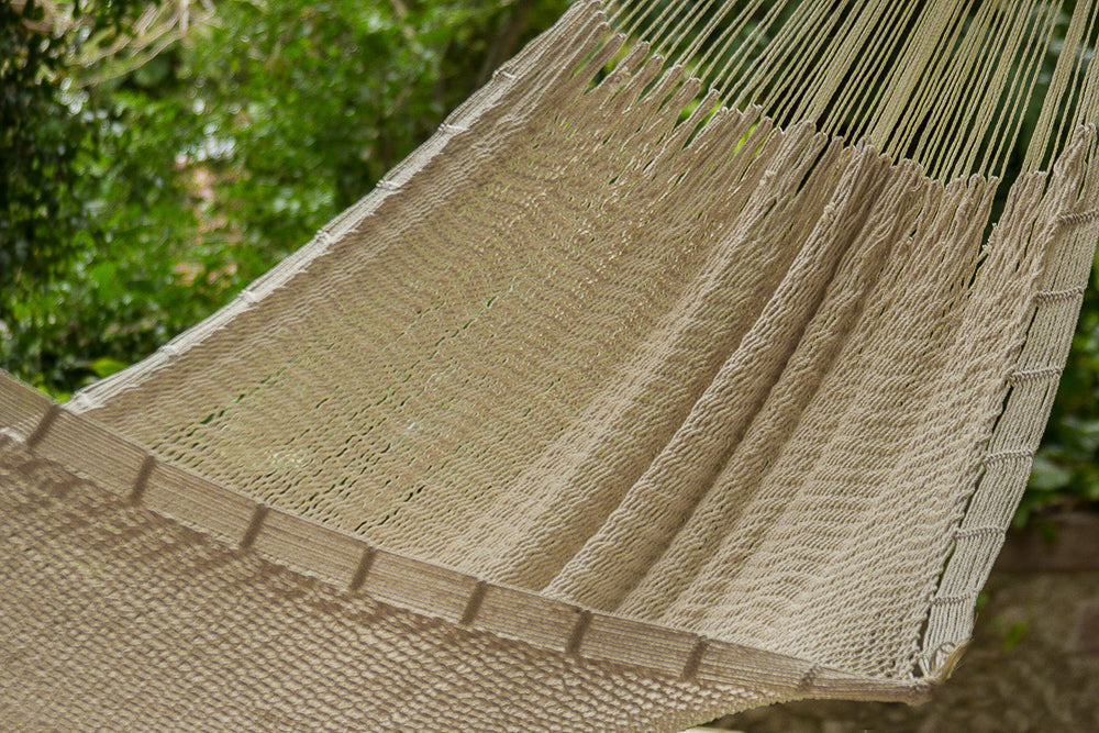 Mayan Legacy Outdoor Cotton Hammock — Family Size Marble