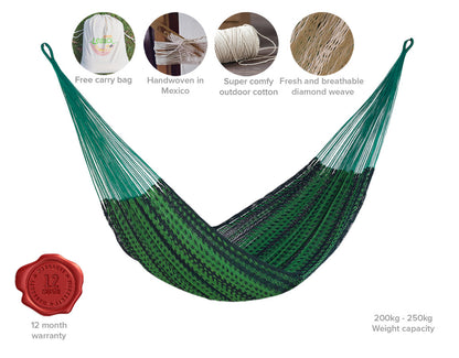 Mayan Legacy Outdoor Cotton Hammock — King Size Jardin