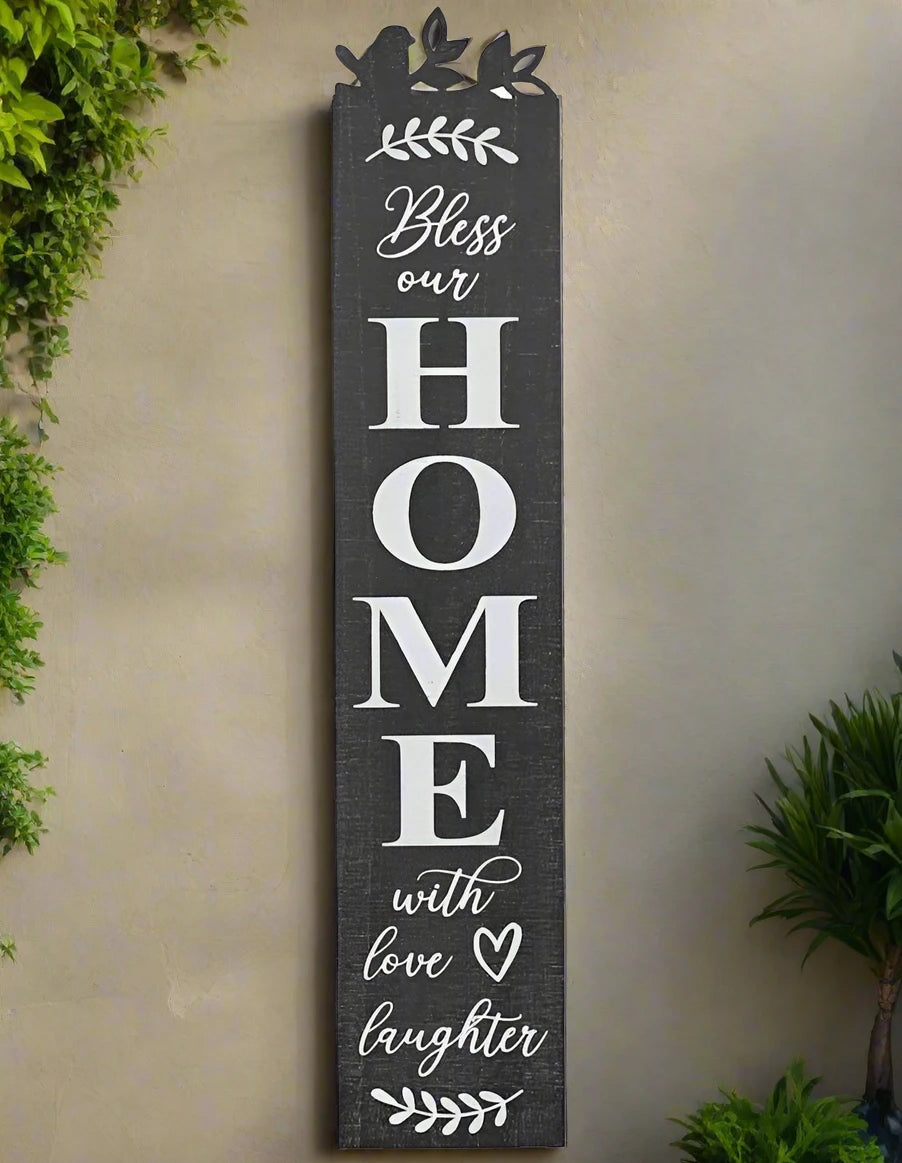 120cm Bless Our Home Wall Art 24x2.5x120cm