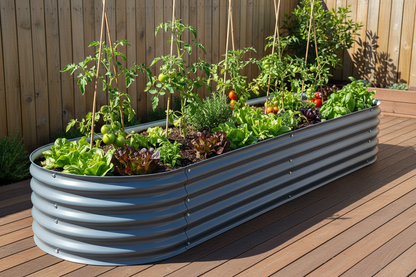 Greenfingers 2.4m garden bed in backyard