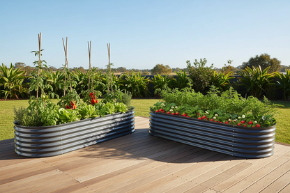 Greenfingers 2.4m twin pack in backyard