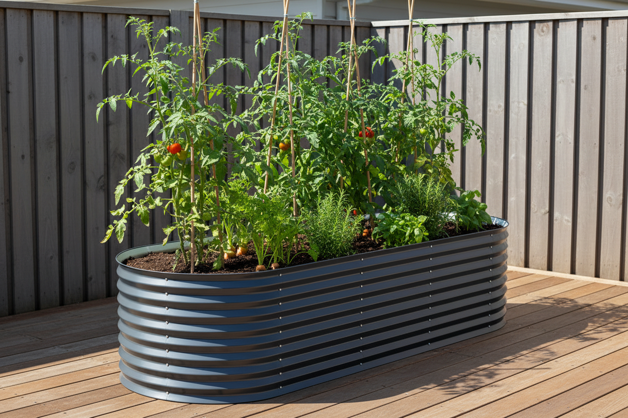 Greenfingers 56cm tall garden bed in backyard