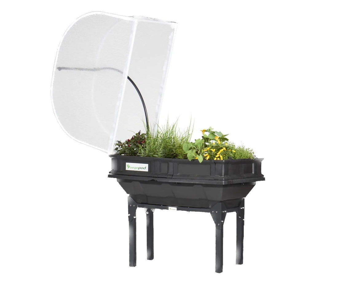 Vegepod Raised Garden Bed Small .5m x 1m with VegeCover + Small Stand