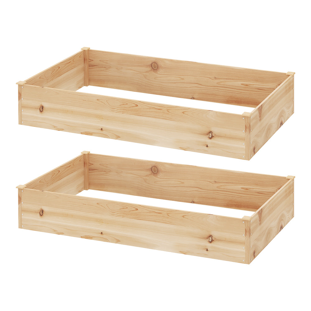 Greenfingers Garden Bed 150x90x30cm Wooden Planter Box Raised Container Growing Media 1 of 4