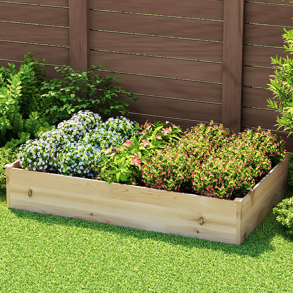 Greenfingers Wooden Raised Garden Bed 1.5m x .9m x300mm