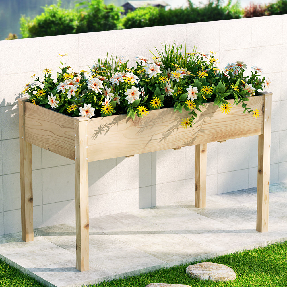 Greenfingers Wooden Raised Garden 1.2m x .6m x 800mm