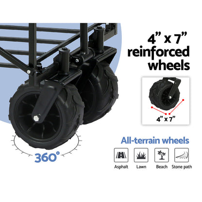 garden cart with reinforced wheels