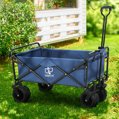 garden cart foldable blue