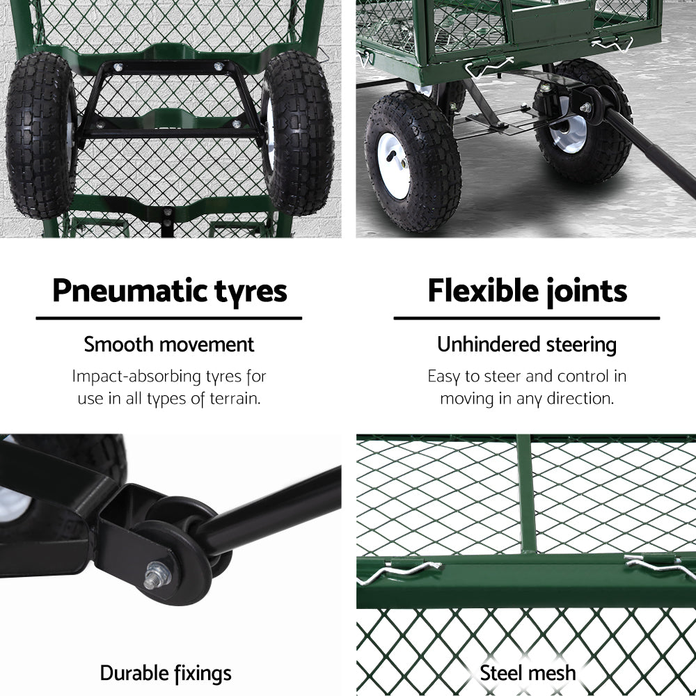 steel mesh green garden cart delivery in australia