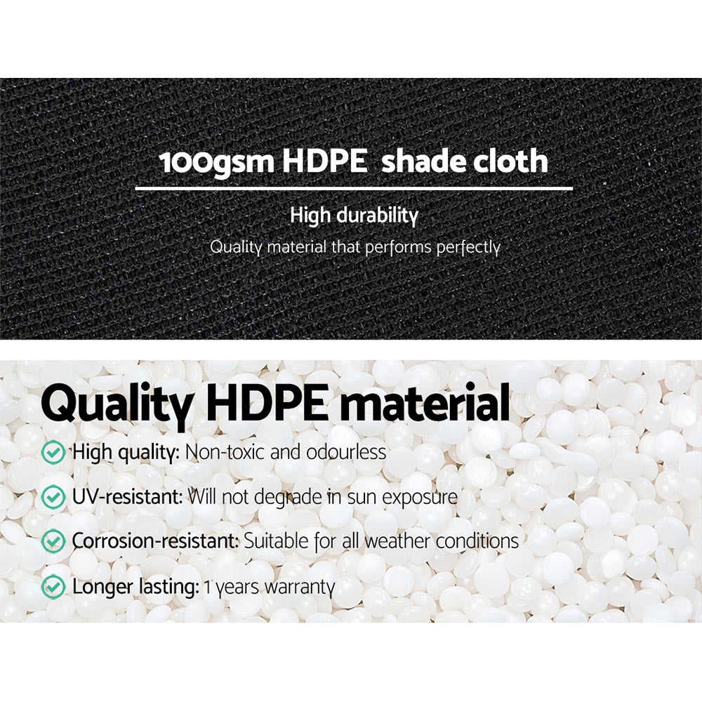50% Shade Cloth Heavy Duty 1.83m x 20m - Various Colours