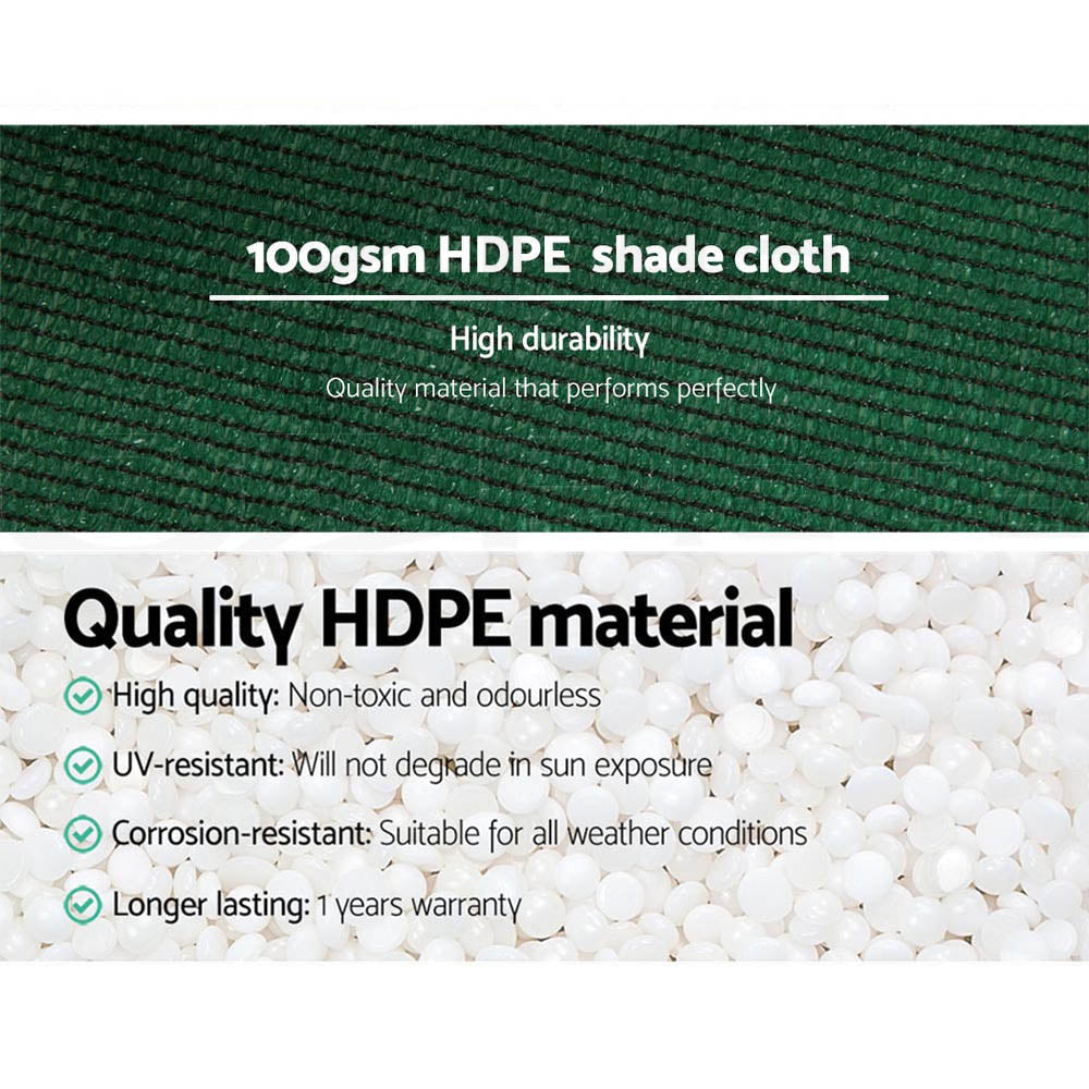 50% Shade Cloth Heavy Duty 1.83m x 30m - Various Colours