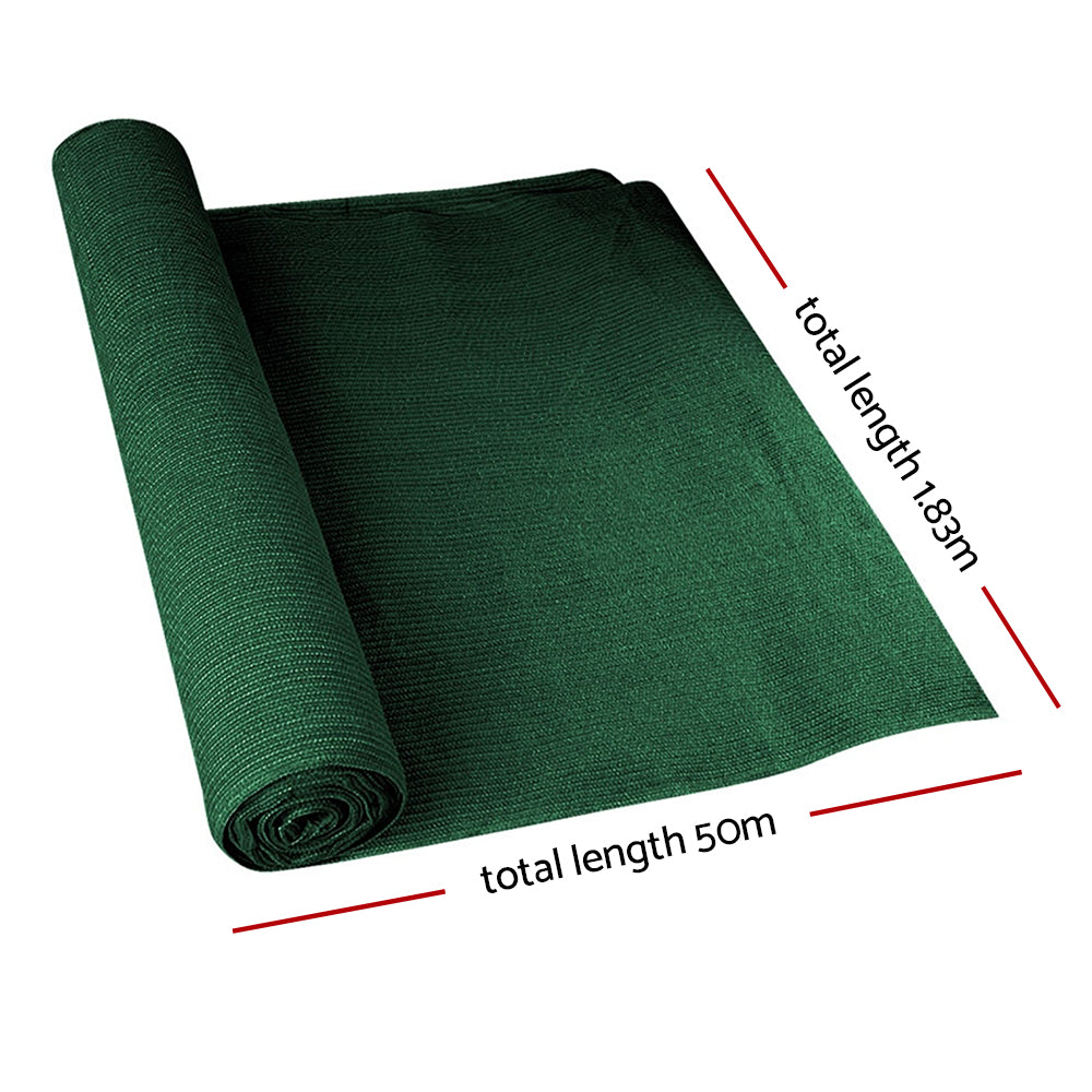 50% Shade Cloth Heavy Duty 1.83m x 50m - Various Colours