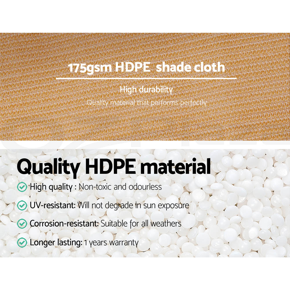 70% Shade Cloth Heavy Duty 1.83m x 20m  - Various Colours