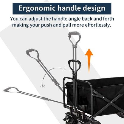 garden cart with ergonomic handle 