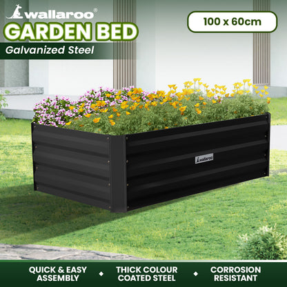 galvanised steel raised garden bed wallaroo