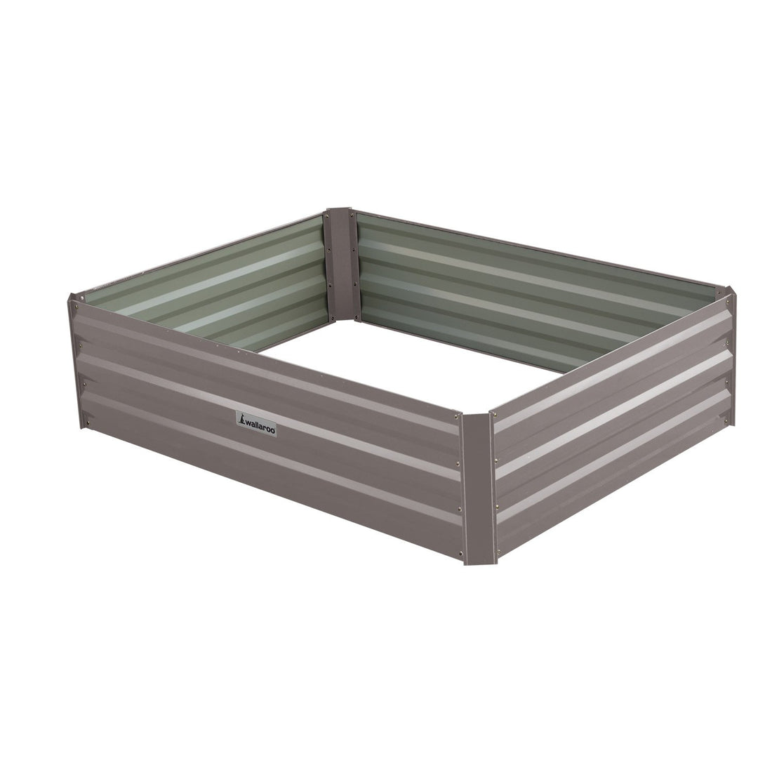 galvanised steel raised garden bed grey 