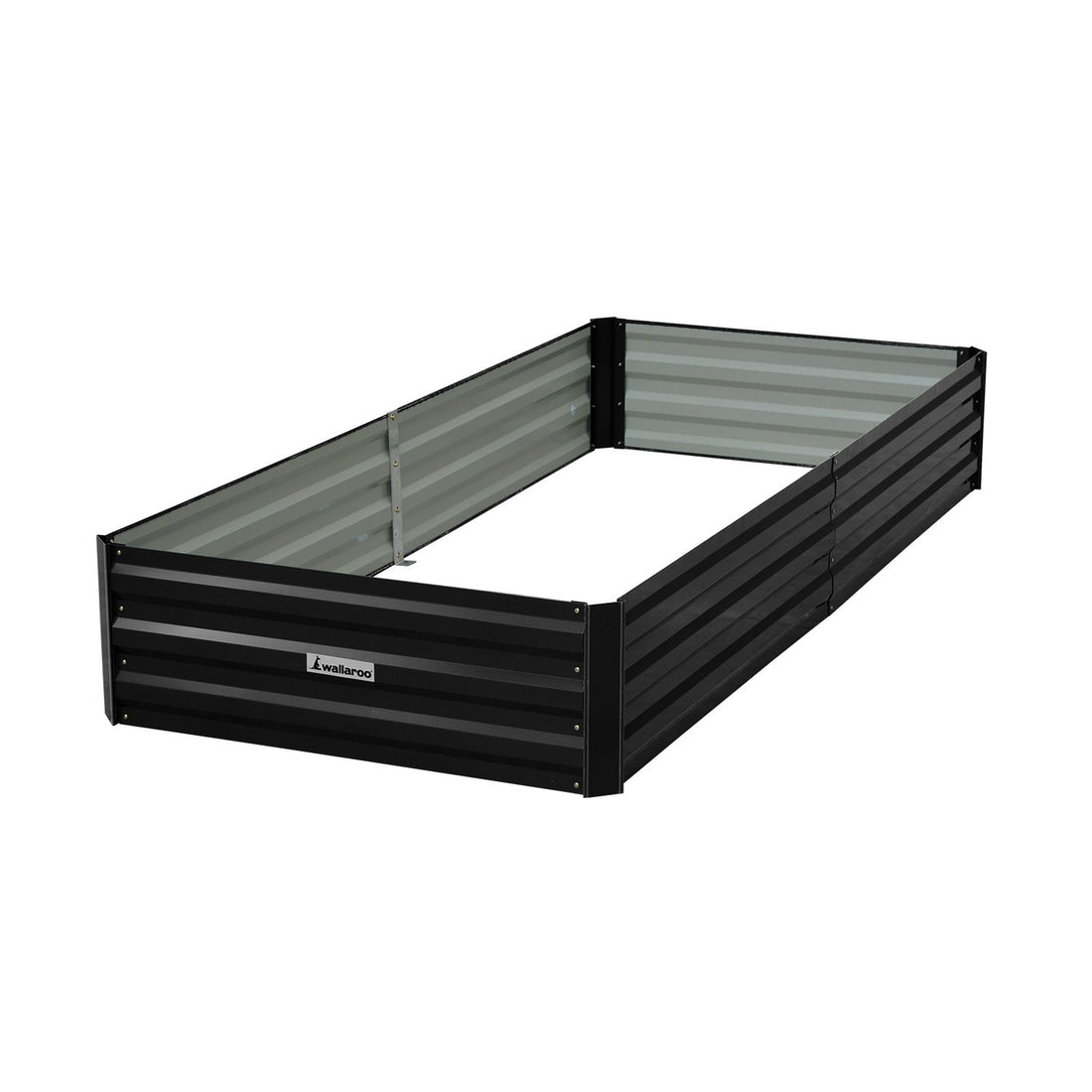 galvanised steel raised garden bed black inexpensive