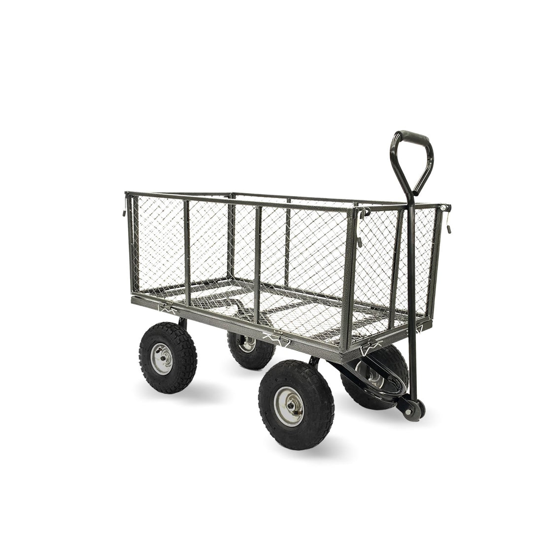 Wallaroo Steel Mesh Garden Trolley Cart - Hammer Grey