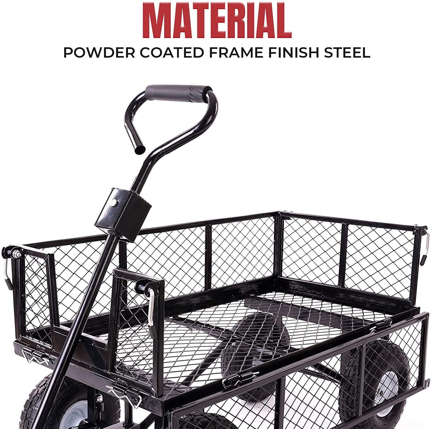 steel garden mesh cart