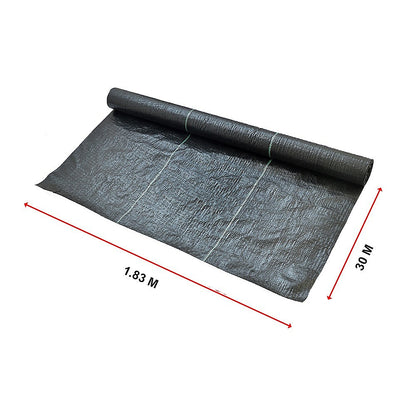 Heavy Duty Weed Control PP Woven Fabric Weed Mat Gardening Plant 1.83m x 30m